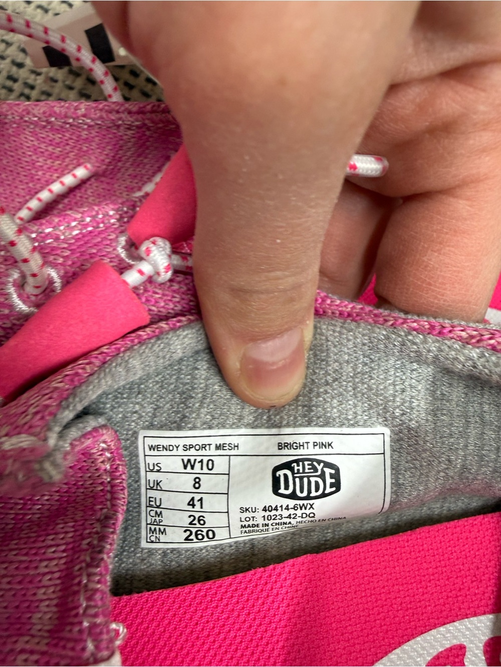 HEY DUDE Women's Wendy Sport Mesh Shoes Size 10 in Bright Pink - Picture 7 of 9